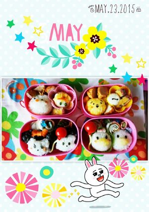 ツムツム弁当で楽しく♪-レシピのメイン写真