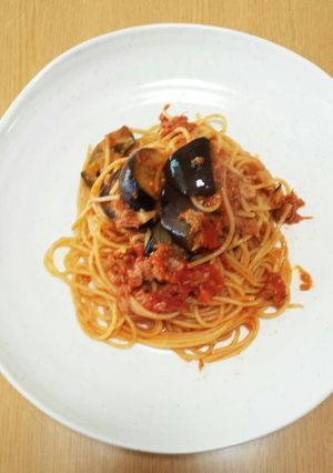 ☆なすとツナのトマトパスタ☆-レシピのメイン写真
