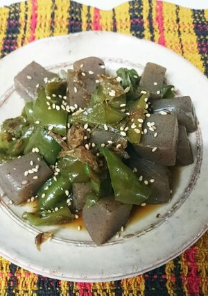 こんにゃくとピーマンのおかかに-レシピのメイン写真