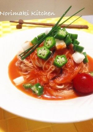 簡単☆そうめんde和風トマトカッペリーニ-レシピのメイン写真