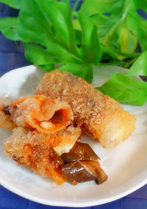 生春巻の皮で♪ナスミートチーズフライ-レシピのメイン写真