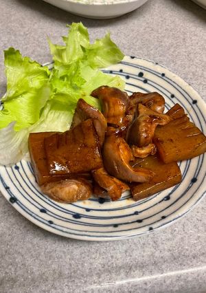 砂肝とこんにゃくのソース炒め-レシピのメイン写真