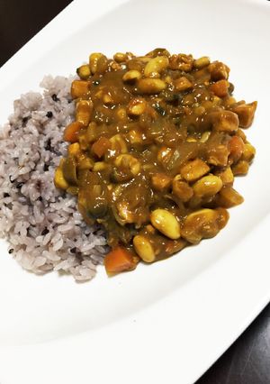 簡単！ヘルシー鶏胸肉と大豆の夏野菜カレー-レシピのメイン写真