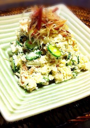 ◡̈⃝❁*.夏野菜でおからのサラダ-レシピのメイン写真