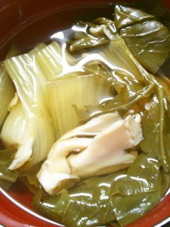 簡単!朝食 チンゲン菜と舞茸の お吸い物-レシピのメイン写真