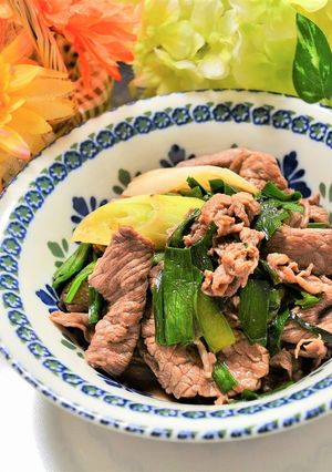 簡単♪牛肉&ニラネギ炒め-レシピのメイン写真