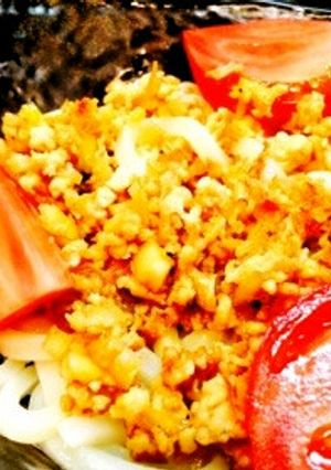 【15分】酢でさっぱりトマト肉味噌うどん-レシピのメイン写真