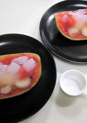 今が旬!小玉スイカの寒天-レシピのメイン写真