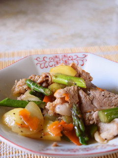 アスパラと豚肉の野菜炒め-レシピのメイン写真