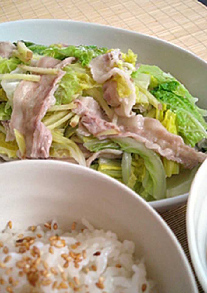 白菜と豚肉の酒蒸し-レシピのメイン写真
