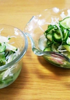 胡瓜とらっきょうの酢の物～☆-レシピのメイン写真