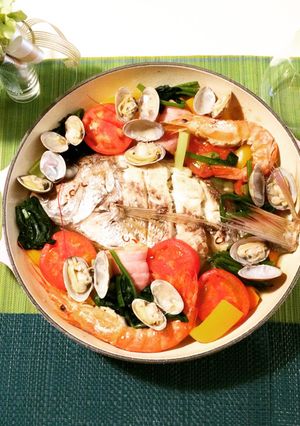 野菜が決め手♪アクアパッツァ-レシピのメイン写真