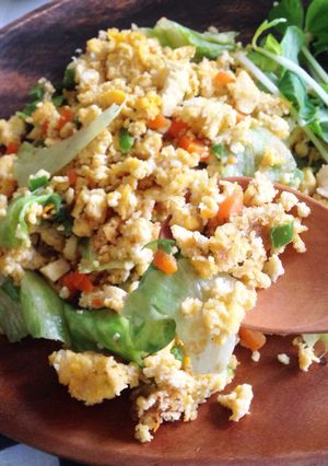 高野豆腐でヘルシー＊レタスチャーハン風-レシピのメイン写真