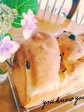 幸せの黄色いパン♡蜂蜜レーズン食パン♪