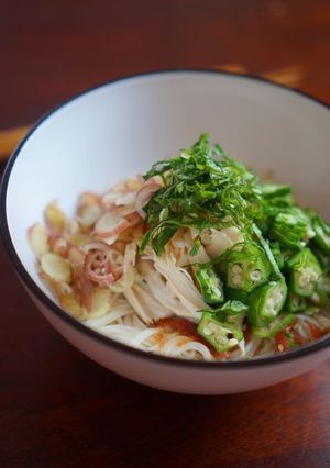 茹で鶏で☆梅風味そうめん-レシピのメイン写真