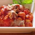 砂肝と豆のトマト煮 ココナッツオイルで