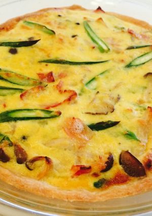 豆腐使用ベーコンとアスパラのキッシュ♪-レシピのメイン写真