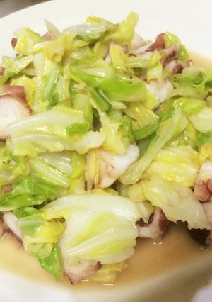 超簡単！キャベツとタコのバター炒め-レシピのメイン写真