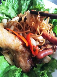 簡単!豚バラのっけもり焼きそば-レシピのメイン写真