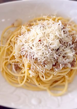 豚ひき肉と生ラッキョウのオイルパスタ-レシピのメイン写真