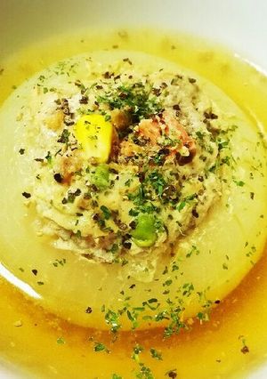 新玉ねぎ丸ごとコンソメスープ煮！-レシピのメイン写真