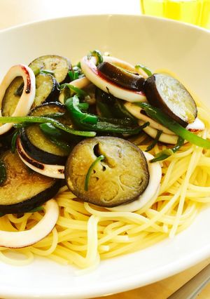 かんたん♪イカとナスのパスタ-レシピのメイン写真