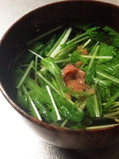 水菜の梅すまし汁-レシピのメイン写真