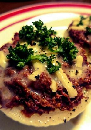 玉ねぎとコンビーフの重ね焼き♪-レシピのメイン写真