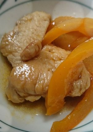 パプリカと鳥もも肉を炒めてみた。-レシピのメイン写真