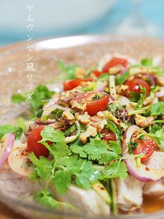 蒸し鶏*冷奴*色々な料理に~タイ風サラダ-レシピのメイン写真