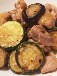 夏野菜と鶏肉のマヨ醤油炒め-レシピのメイン写真
