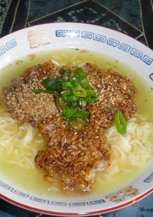 海苔の佃煮おにぎりで塩ラーメン-レシピのメイン写真