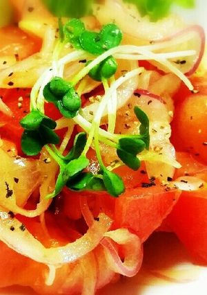 さっぱり！レッドオニオンとトマトのマリネ-レシピのメイン写真