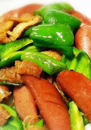 油揚げ入りウィンナーとピーマンの甘辛炒め-レシピのメイン写真