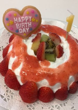 1歳の誕生日ケーキ 愛を込めて-レシピのメイン写真