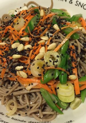 酸味をきかせたサラダそば-レシピのメイン写真