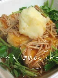 揚げ出し豆腐のなめたけあんかけ-レシピのメイン写真
