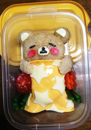 リラックマ寝てるキャラ弁-レシピのメイン写真