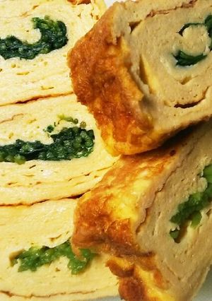 豆苗の卵焼き-レシピのメイン写真