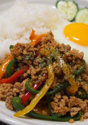 少ない調味料でで簡単！ガパオライス-レシピのメイン写真