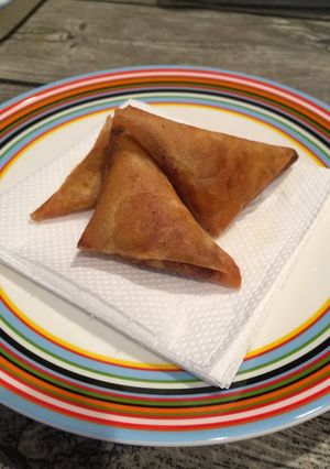 カレー風味のケチャップそぼろ:サモサ風-レシピのメイン写真