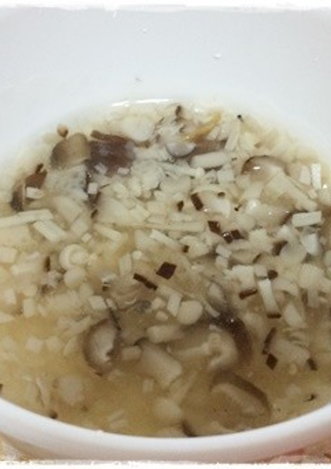 離乳食完了期　きのこのとろとろスープ-レシピのメイン写真