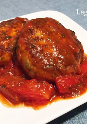 完熟トマトソースの野菜おからハンバーグ-レシピのメイン写真