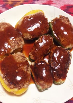 チーズとろとろ♪彩りピーマンの肉詰め♪-レシピのメイン写真