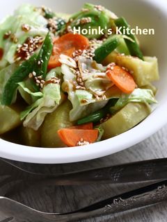 さつま芋と野菜炒めのホットサラダ-レシピのメイン写真