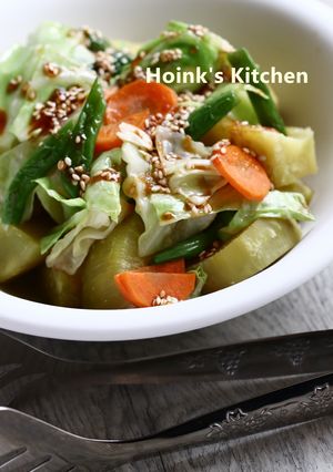 さつま芋と野菜炒めのホットサラダ-レシピのメイン写真