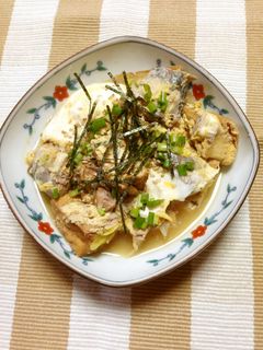 さば缶と厚揚げの卵とじ-レシピのメイン写真