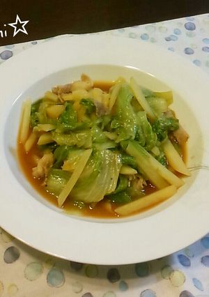 レタス・じゃがいも・豚バラオイスター炒め-レシピのメイン写真