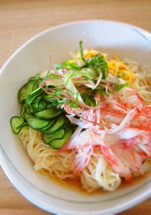 カニカマで☆夏のぶっかけそうめん♪-レシピのメイン写真