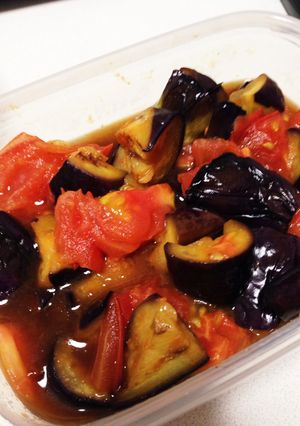 青じそドレのナスとトマトの煮浸し風-レシピのメイン写真